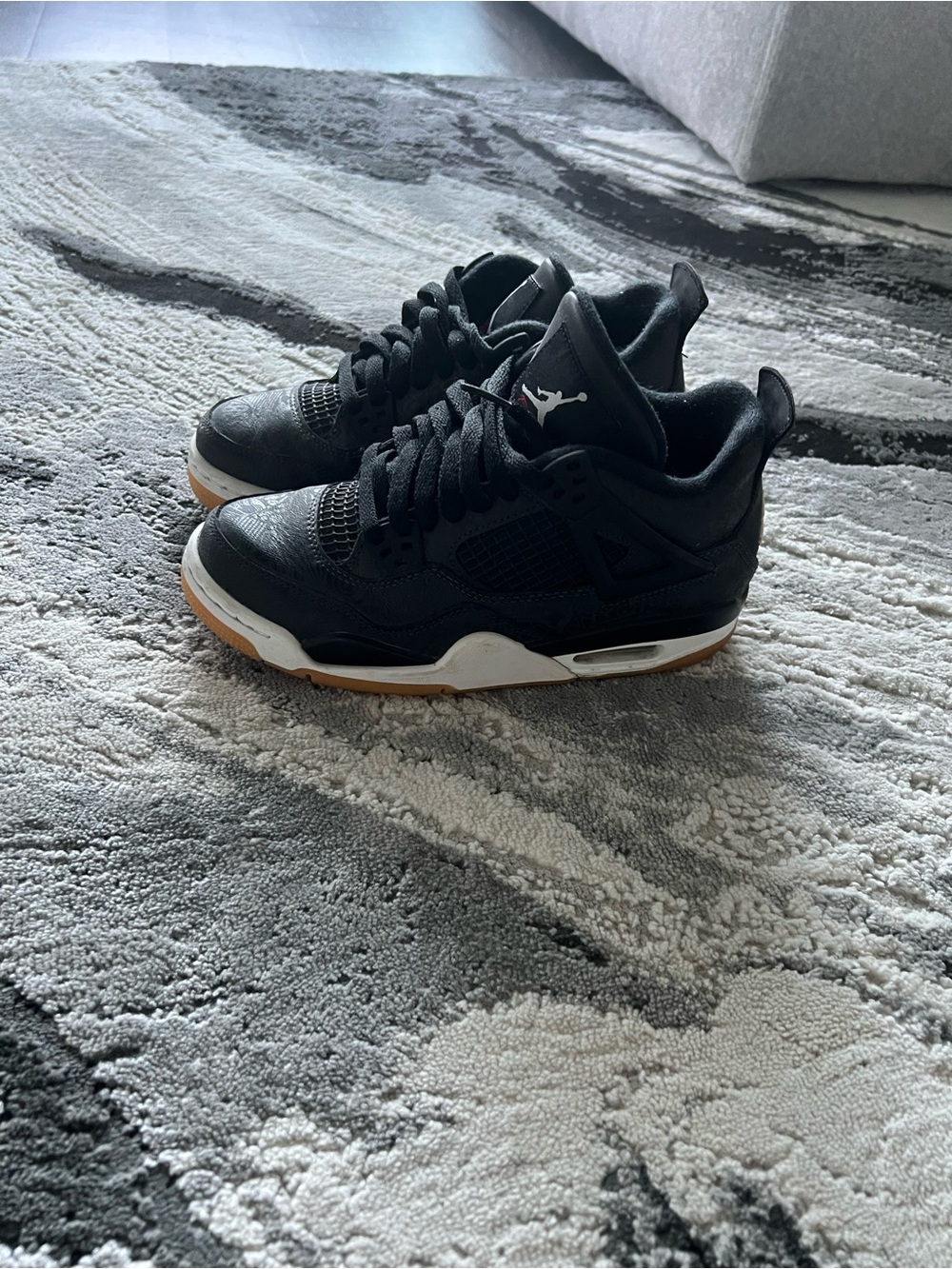 Jordan Men’s Black Low-Top Sneakers with Gum Outsole - Picture 2 of 2